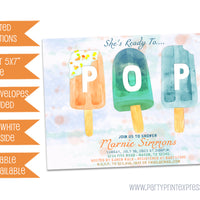 Ready to POP Popsicle Boy Baby Shower Invitations