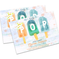Ready to POP Popsicle Boy Baby Shower Invitations