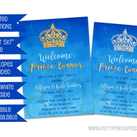 Royal Boys Prince Baby Shower Invitations