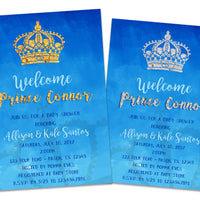 Royal Boys Prince Baby Shower Invitations