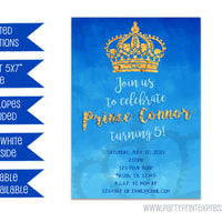 Royal Prince Birthday Invitations