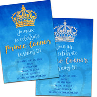Royal Prince Birthday Invitations
