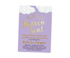 Angel Purple Heaven Sent Baby Shower Invitations