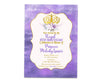 Royal Purple Princess Birthday Invitations