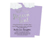 Angel Purple Heaven Sent Baby Shower Invitations