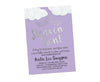 Angel Purple Heaven Sent Baby Shower Invitations