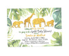 Jungle Safari Baby Shower Invitations