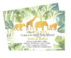 Jungle Safari Baby Shower Invitations