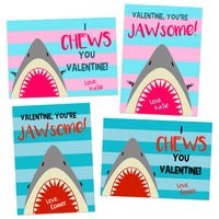 Jaws Shark Valentines Classroom Cards
