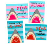 Jaws Shark Valentines Classroom Cards