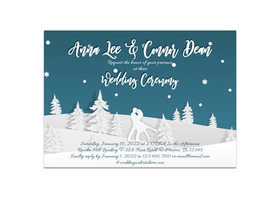 Winter Wedding Snowscape Invitations