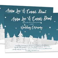 Winter Wedding Snowscape Invitations