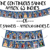 Outer Space 1st Birthday Milestone Photo Banner