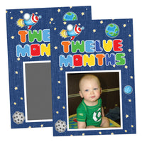 Outer Space 1st Birthday Milestone Photo Banner