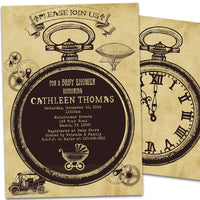 Steampunk Baby Shower Invitations