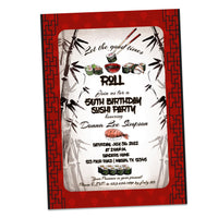 Japanese Sushi Party Invitations