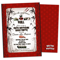 Japanese Sushi Party Invitations