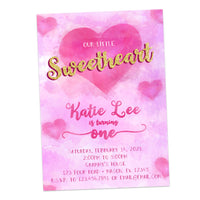 Sweetheart Valentines Birthday Invitations