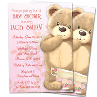 Teddy Bear Tea Party Baby Shower Invitations