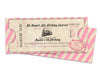 Pink Vintage Train Ticket Birthday Invitations