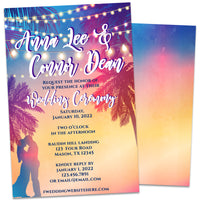 Tropical Wedding Silhouette Invitations