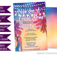Tropical Wedding Silhouette Invitations