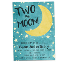 TWO the Moon Birthday Invitations