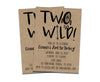 TWO Wild 2nd Birthday Invitations Kraft