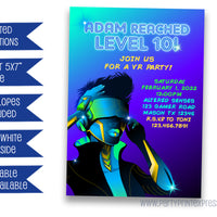 Boys VR Birthday Invitations