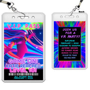 Girls Virtual Reality Gaming VIP Pass Lanyards