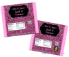 Pink Glitter Sweet 16 Candy Bar Wrappers